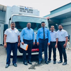 Isuzu freezer truck for healthcare logistics delivered to A Baur and Co Sri Lanka by CarsDirect.lk